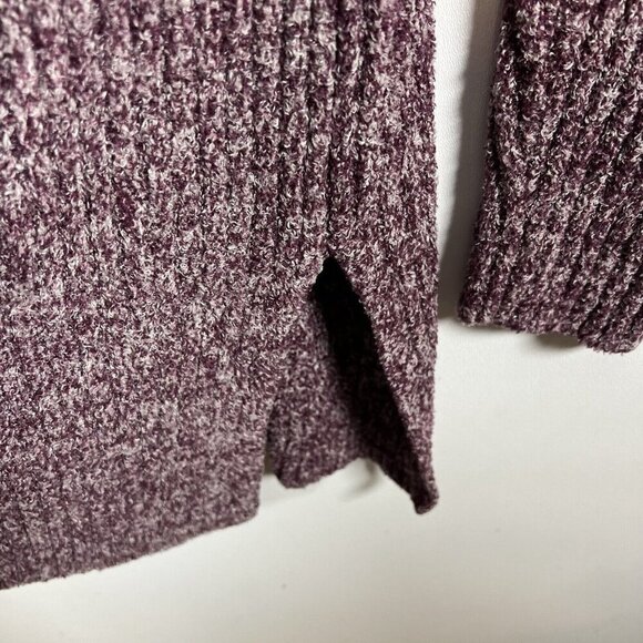 Barefoot Dreams Cozychic Lite Montecito Cardi Cardigan Wrap Heathered‎ Plum Sz M - Picture 9 of 12